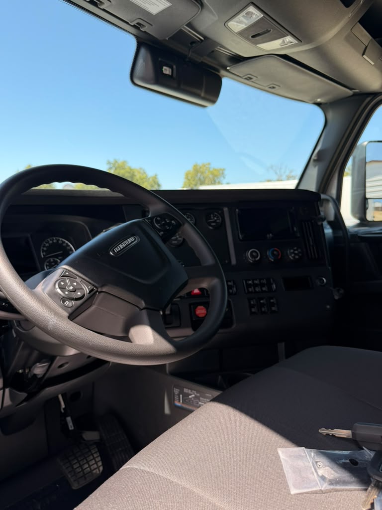 Interior of a Shaheen Transport Freightliner driver cab